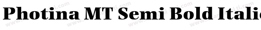 Photina MT Semi Bold Italic字体转换